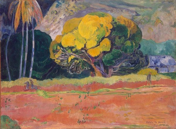 Main Product Photo of At the Foot of the Mountain Painting by Paul Gauguin