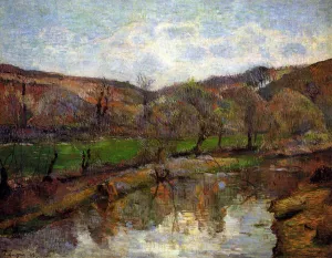Aven Valley, Upstream of Pont-Aven by Paul Gauguin - Oil Painting Reproduction