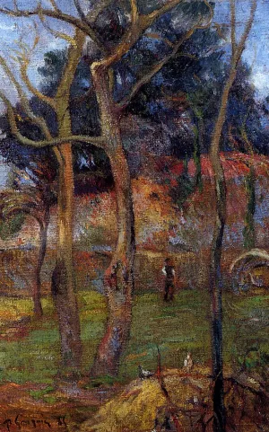 Bare Trees by Paul Gauguin - Oil Painting Reproduction