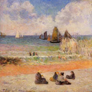 Bathing, Dieppe by Paul Gauguin Oil Painting
