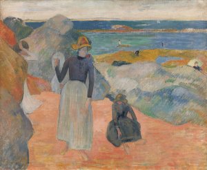 Beach Scene by Paul Gauguin Oil Painting