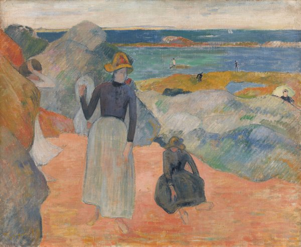Main Product Photo of Beach Scene  Painting by Paul Gauguin