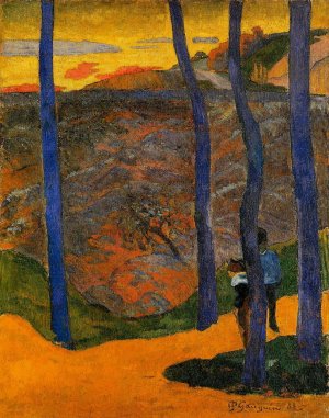 Blue Trees by Paul Gauguin Oil Painting