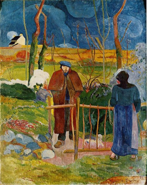 Main Product Photo of Bonjour Monsieur Gauguin Painting by Paul Gauguin
