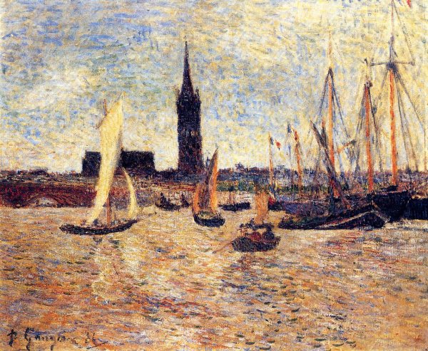 Main Product Photo of Bordeaux Harbor Painting by Paul Gauguin