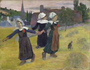 Breton Girls Dancing,Pont-Aven by Paul Gauguin Oil Painting