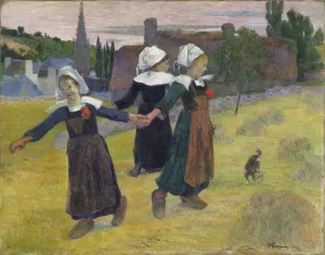 Breton Girls Dancing,Pont-Aven by Paul Gauguin Oil Painting