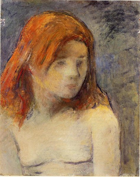 Main Product Photo of Bust of a Nude Girl Painting by Paul Gauguin