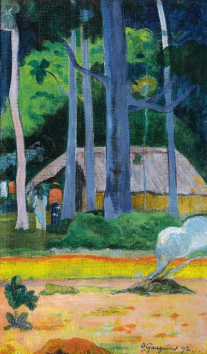 Cabane Sous Les Arbres by Paul Gauguin Oil Painting
