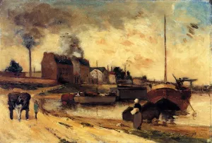 Cail Factories and Quai de Grenelle by Paul Gauguin - Oil Painting Reproduction