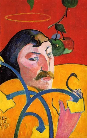 Caricature, Self Portrait Oil painting by Paul Gauguin