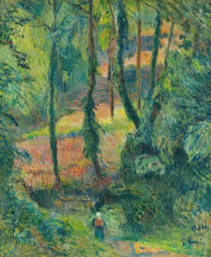 Chemin Creux Dans Une Pente Boisee by Paul Gauguin Oil Painting