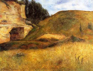 Chou Quarry, Hole in the Cliff painting by Paul Gauguin