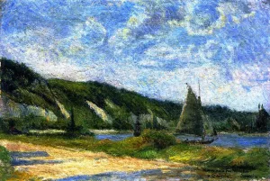 Cliffs at La Bouille by Paul Gauguin - Oil Painting Reproduction