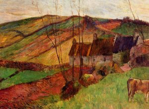 Cottages on Mount Sainte-Marguerite by Paul Gauguin Oil Painting