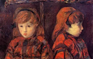 Double Portrait of a Young Girl Mademoiselle Lafuite by Paul Gauguin Oil Painting