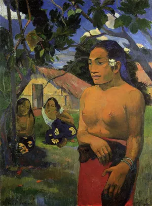 E Haere Oe I Hia also known as Where Are You Going by Paul Gauguin - Oil Painting Reproduction