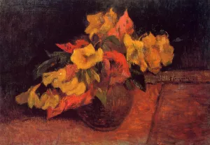 Evening Primroses in a Vase by Paul Gauguin - Oil Painting Reproduction