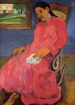 Faaturuma also known as Melancholy painting by Paul Gauguin