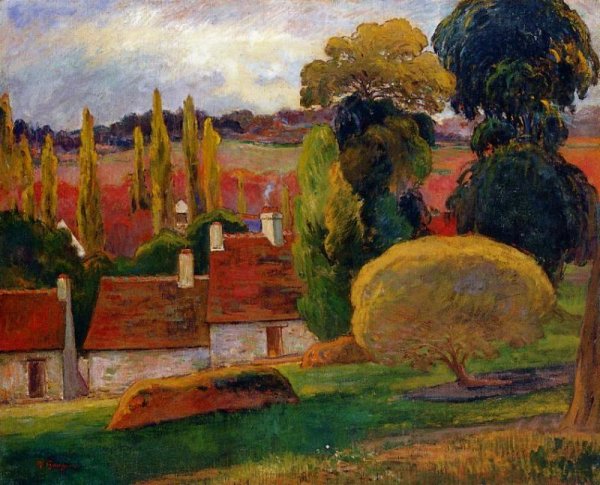 Main Product Photo of Farm in Brittany Painting by Paul Gauguin