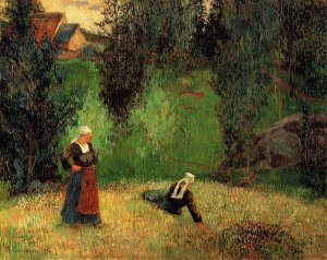 First Spring Flowers by Paul Gauguin Oil Painting
