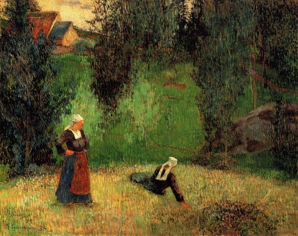 Main Product Photo of First Spring Flowers Painting by Paul Gauguin