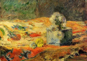 Flowers and Carpet by Paul Gauguin - Oil Painting Reproduction