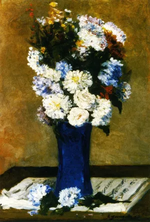 Flowers in a Vase with a Musical Score by Paul Gauguin Oil Painting