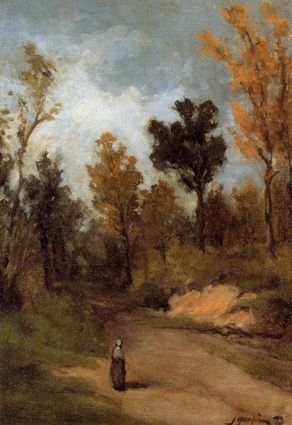 Main Product Photo of Forest Path Painting by Paul Gauguin
