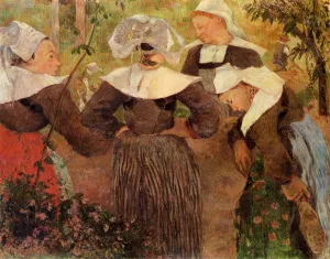 Four Breton Women painting by Paul Gauguin