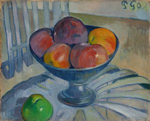 Fruit Dish on a Garden Chair by Paul Gauguin Oil Painting