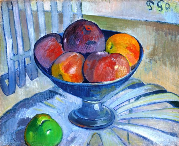 Fruit Dish on a Garden Chair by Paul Gauguin - Hand-Painted Oil Painting Reproduction