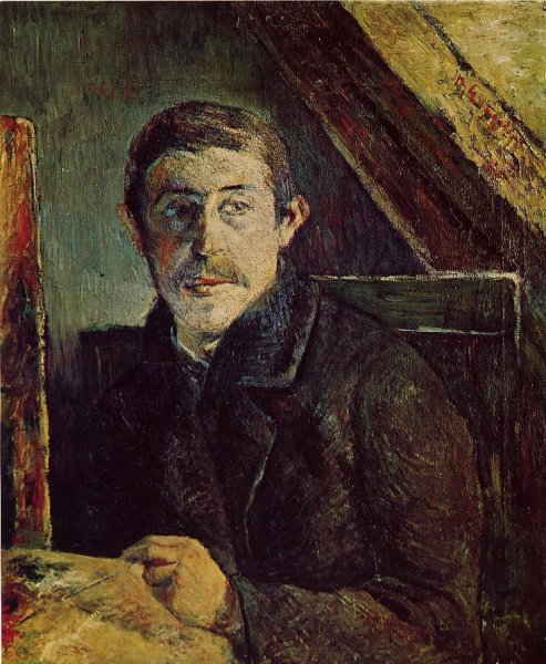 Main Product Photo of Gauguin at His Easel Painting by Paul Gauguin