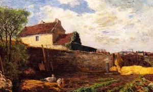 Geese on the Farm by Paul Gauguin Oil Painting