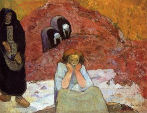 Grape Harvest in Arles also known as Human Misery by Paul Gauguin Oil Painting