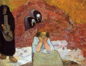 Grape Harvest in Arles also known as Human Misery by Paul Gauguin Oil Painting