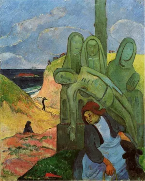 Green Christ also known as Breton Calvary by Paul Gauguin - Oil Painting Reproduction