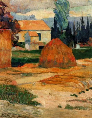 Haystack, Near Arles by Paul Gauguin Oil Painting
