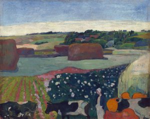 Haystacks in Brittany by Paul Gauguin Oil Painting