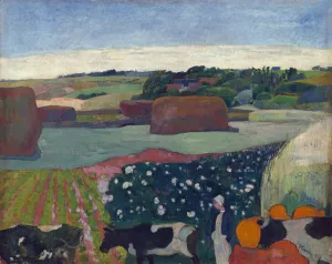 Haystacks in Brittany by Paul Gauguin Oil Painting