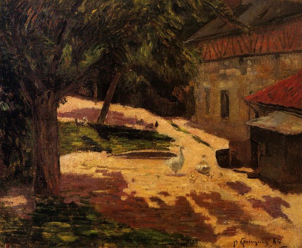 Main Product Photo of Henhouse Painting by Paul Gauguin