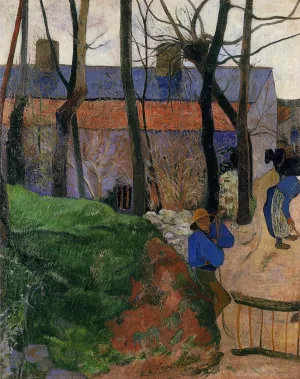 Houses in le Pouldu by Paul Gauguin Oil Painting