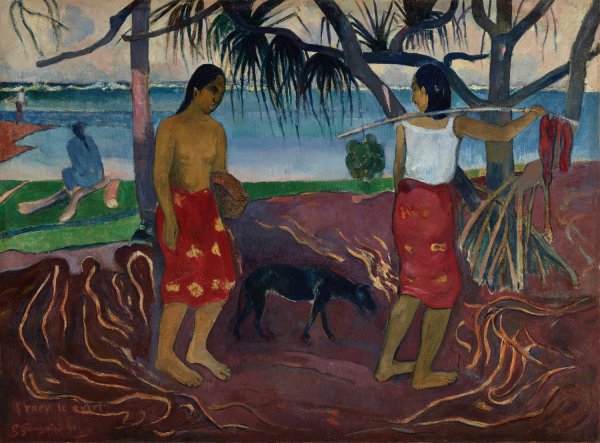 Main Product Photo of I Raro te Oviri  Painting by Paul Gauguin