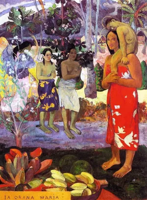 Ia Orana Maria Hail Mary by Paul Gauguin - Oil Painting Reproduction