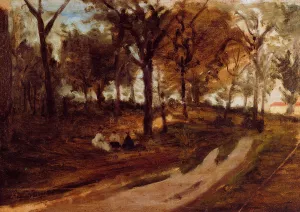In the Forest, Saint-Cloud sketch by Paul Gauguin Oil Painting