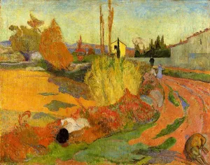 Landscape, Farmhouse in Arles by Paul Gauguin - Oil Painting Reproduction