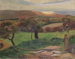 Landscape from Bretagne by Paul Gauguin Oil Painting