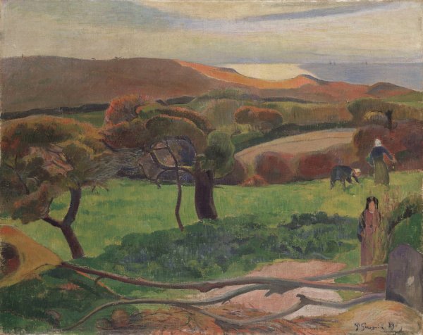 Main Product Photo of Landscape from Bretagne Painting by Paul Gauguin