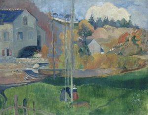 Landscape in Brittany. The David Mill by Paul Gauguin Oil Painting