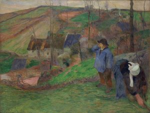Landscape of Brittany by Paul Gauguin Oil Painting